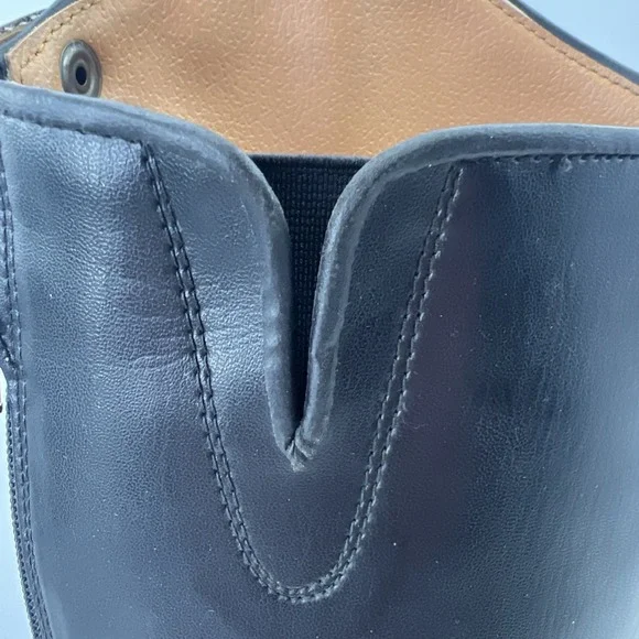 Equistar Riding Boots Womens Black Size 10 Back Zip Knee High Equestrian - Picture 3 of 13